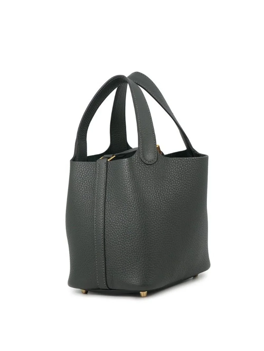 Hermes Handbag Picotin Lock PM Vert Mangrove Gold Taurillon Clemence Tote Bag